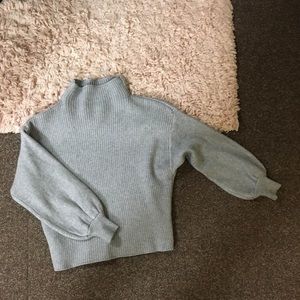 Mock neck cropped sweater